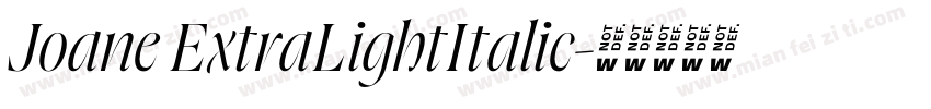 Joane ExtraLightItalic字体转换